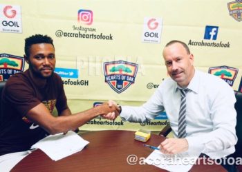 Photos: Auroras defender Enock Addo signs professional contract with Hearts of Oak