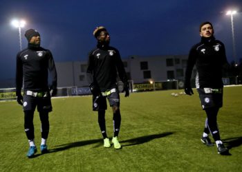 Photos: Ghanaian defender Gideon Mensah trains with new club SK Sturm Graz