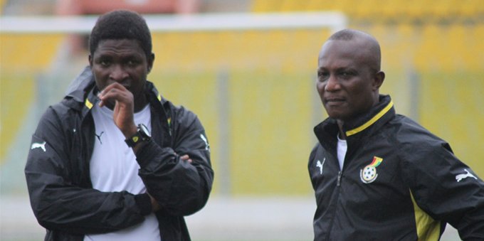 Kwasi Appiah and Maxwell Konadu during Black Stars duties
