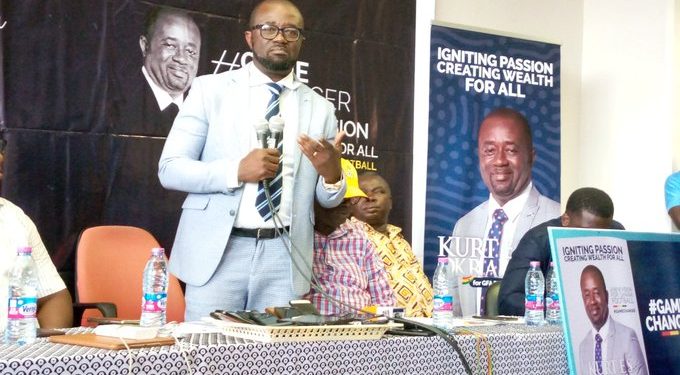 Kurt Okraku meets the press in Kumasi