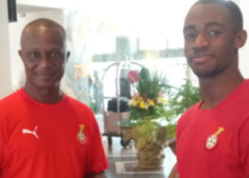 Christopher Antwi-Adjei and Black Stars coach Kwasi Appiah