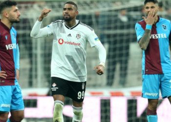 Kevin Prince Boateng scores for Besiktas in draw against Caleb Ekuban’s Trabzonspor