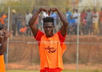 Kotoko new striker Kwame Poku nets Five Goals in friendly win over Jachie Youth Academy