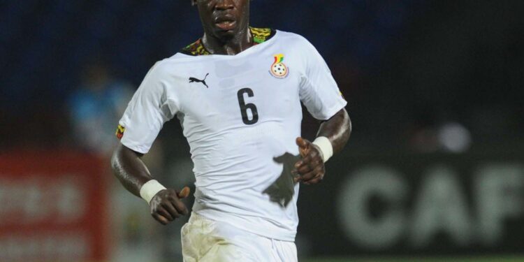 Afriyie Acquah of Ghana   during of the 2015 Africa Cup of Nations match between South Africa and Ghana at Mongomo Stadium, Equatorial Guinea on 27 January 2015 Pic Sydney Mahlangu/BackpagePix
