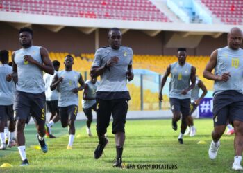 PICTURES: Ayew brothers, Partey and others join Black Stars training ahead of Sao Tome and Principe clash