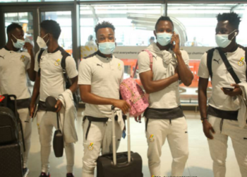 PICTURES: Black Stars jet-off to South Africa for Afcon qualifier clash