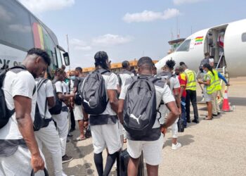 2022 World Cup play-off: Black Stars arrive in Abuja for crucial second leg clash against Nigeria [+photos]
