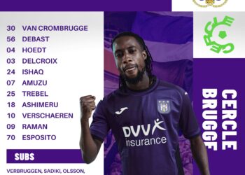 Ghanaian midfield-gem Majeed Ashimeru starts for Anderlecht against Cercle Brugge