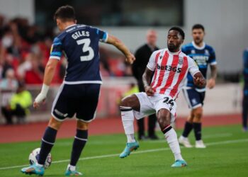 Looking forward to seeing you guys again- Tariqe Fosu applauds fans after Stoke debut