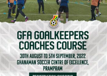 Ghana FA’s goalkeepers course set for Prampram on Thursday, September 1, 2022