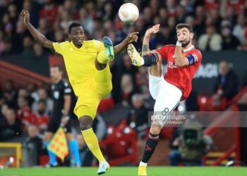 Former Asante Kotoko midfielder Salifu Mudasiru plays full throttle in FC Sheriff defeat at Old Trafford