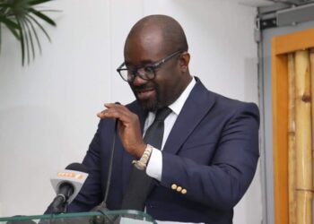 Sports minister Mustapha Ussif congratulates Kurt Okraku on re-election as WAFU Zone B President