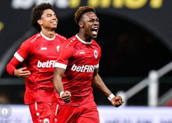 German-born Ghanaian forward Christopher Scott delighted to net first goal for Royal Antwerp