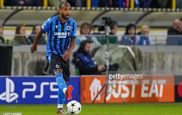 BRUGGES, BELGIUM - OCTOBER 4: Denis Odoi of Club Brugge KV during the Group B - UEFA Champions League match between Club Brugge KV and Atletico Madrid at the Jan Breydelstadion on October 4, 2022 in Brugges, Belgium (Photo by Joris Verwijst/Orange Pictures/BSR Agency/Getty Images)