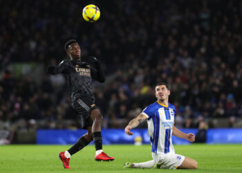 Eddie Nketiah scores as Arsenal march on to win over Brighton