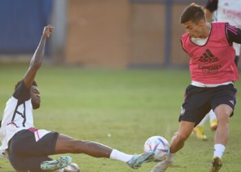 Thomas Partey steps up Arsenal training in Dubai