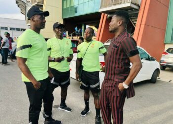 Ghana’s ‘all time favourite’ Asamoah Gyan visits Black Meteors ahead of Algeria game
