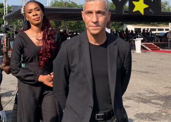 Ghana coach Chris Hughton spotted at Christian Atsu’s funeral