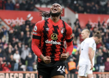 Antoine Semenyo reacts after scoring first-ever Premier League goal in Bournemouth big win over Leeds United