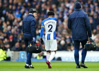 Injured Ghanaian defender Tariq Lamptey ruled out for the rest of the season