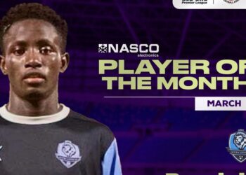 Accra Lions striker Dominic Amponsah wins NASCO player of the month for March award