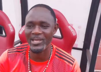King Faisal No.2 Godwin Ablordey broods over denied penalty call in Kotoko stalemate