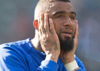 Kevin-Prince Boateng burst into tears after suffering relegation with boyhood club Hertha Berlin