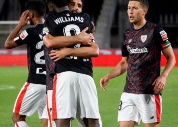 Ghanaian forward Inaki Williams scores to snatch a point for Athletic Bilbao at Mallorca