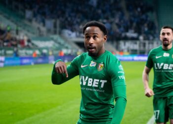 Ghana attacker John Yeboah wins Man-Of-The-Match award in Slask Wroclaw’s stalemate at Jagiellona