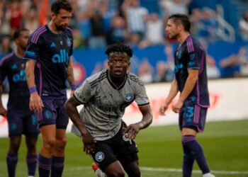 Ghanaian forward Kwadwo Opoku scores first goal for Montreal Impact against Charlotte in MLS