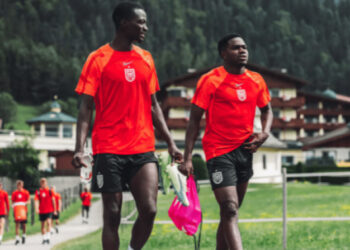 Ernest Nuamah joins FC Nordsjaelland teammates for pre-season in Austria