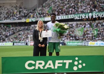 Hammarby IF defender Nathaniel Adjei named in Swedish Allsvenskan ToTW