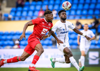 Daniel Afriyie Barnieh reacts to FC Zurich victory over Stade-Laussane