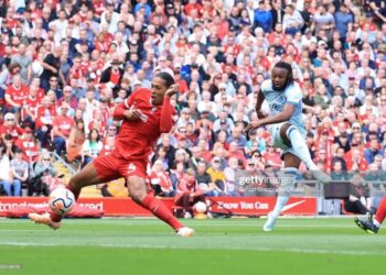 Video: Watch Ghanaian forward Antoine Semenyo’s maiden Premier League goal this season against Liverpool