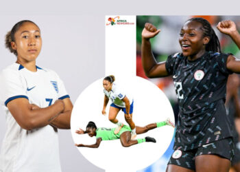 England star Lauren James apologises for standing on Nigeria’s Michelle Alozie’s back
