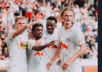 Ghanaian midfielder Forson Amankwah scores first goal of the season as RB Salzburg beat Austria Wien
