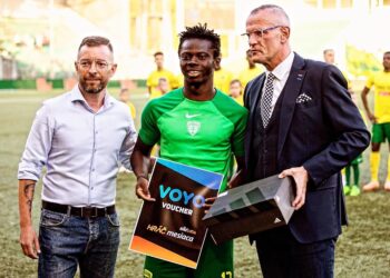 Promising Ghanaian forward Henry Addo wins player of the Month award at Zilina