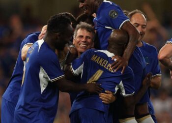 Michael Essien delighted with his goal and assist in Chelsea legends win over Bayern legends