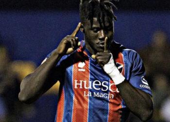 Ghana striker Samuel Obeng Gyabaa opens goal account for SD Huesca in Spanish La Liga 2