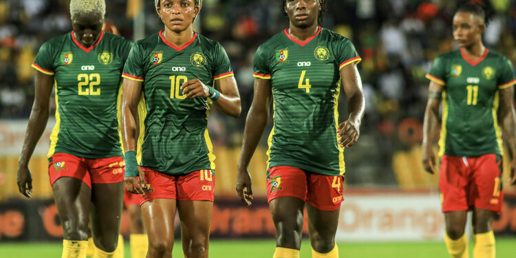 Cameroon players during the 2024 Women’s Africa Cup of Nations Qualification match between Cameroon and Kenya held at Stade de la Réunification in Douala, Cameroon on 22 September 2023 ©AchilleTsanga/BackpagePix