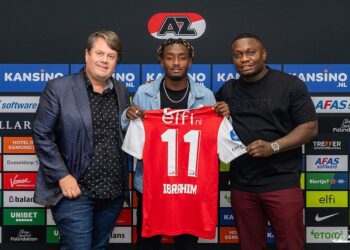 Dutch side AZ Alkmaar unveil Ghanaian forward Ibrahim Sadiq after joining the club from BK Hacken
