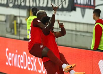 Ghanaian forward Ragnar Ache makes it four goals in five games for Kaiserslautern in Germany