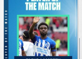 Ghana defender Tariq Lamptey wins Man-Of-The-Match award in Brighton’s win over Manchester United