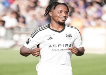 Ghanaian youngster Isaac Nuhu scores for KAS Eupen against Royal Antwerp