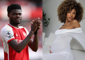 Thomas Partey’s girlfriend announces pregnancy with pictures