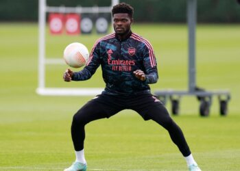 Ghanaian midfielder Thomas Partey returns to Arsenal training ahead of Lens’ UCL clash