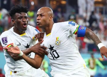 Chris Hughton makes three changes to Black Stars starting XI to face Comoros; Andre Ayew replaces Kudus