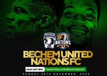 Ghana Premier League Week 16 Preview: Bechem United battle Nations FC at Nana Fosu Gyeabour Park