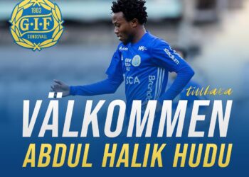 Ghana midfielder Abdul Halik Hudu is rejoins GIF Sundsvall on a 3-year deal