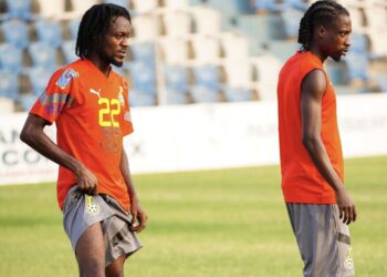 PHOTOS: Kotoko’s Richmond Lamptey reunites with ex-WAFA teammates in Black Stars camp